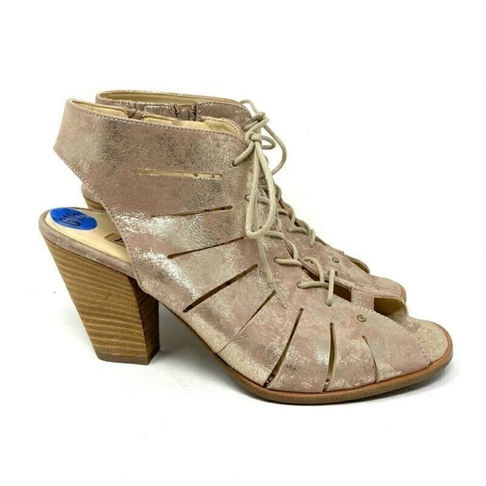 Paul Green Cosmo Gladiator Sandals Shoes Beige Leather 6.5